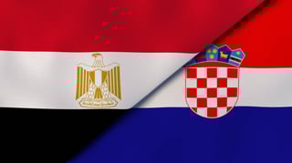 Egypt and Croatia flags together