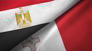 Egypt and Malta Flags together