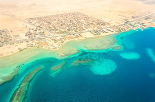 Vue aérienne de Hurghada, Égypte