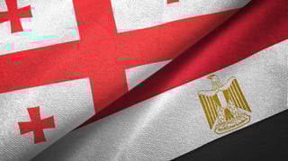 Georgia and Egypt flags together