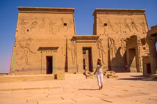 Greco Roman Construction Seen From The Nile River
