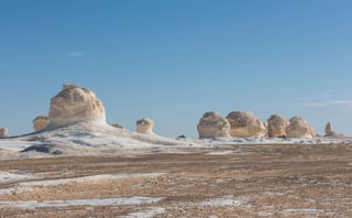 Paysage du désert Blanc occidental en Égypte