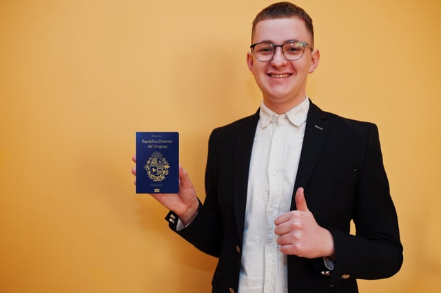 Young Man With Uruguay Passport