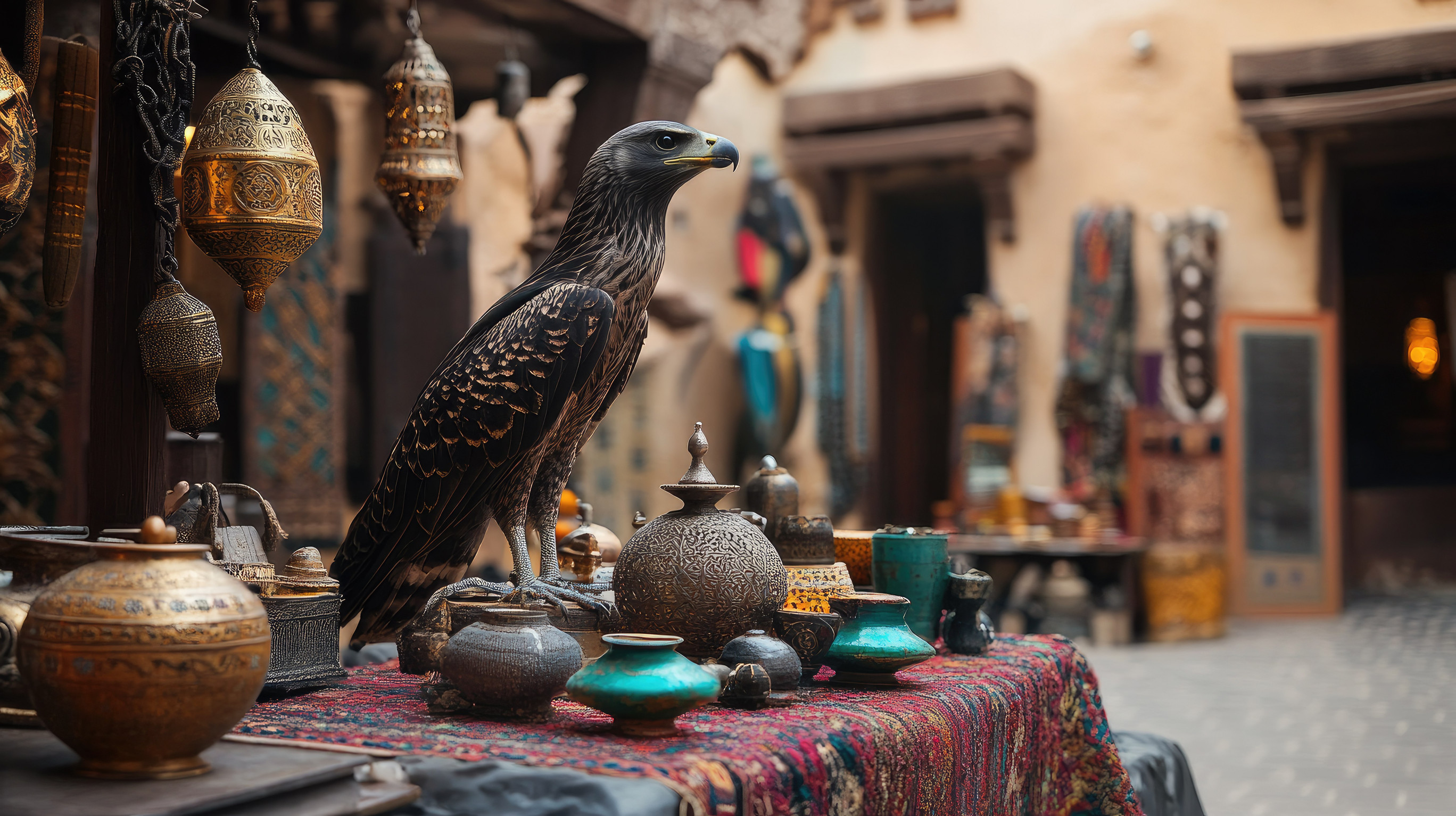 Egyptian bazaars showcasing exquisite artifacts