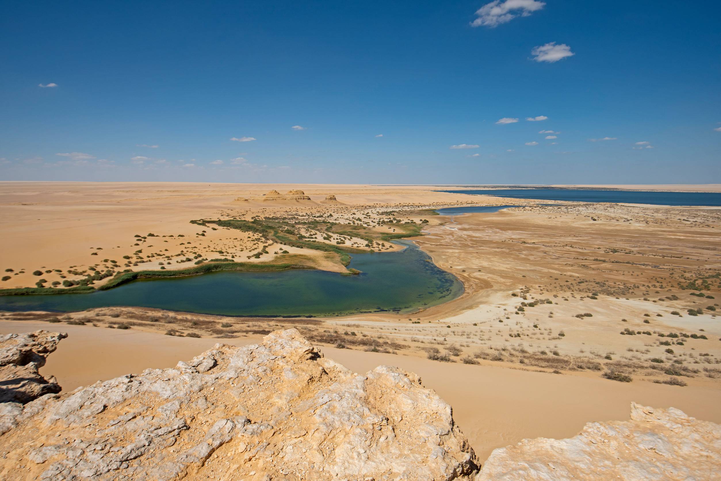 Egyptian desert oasis Wadi El Rayan