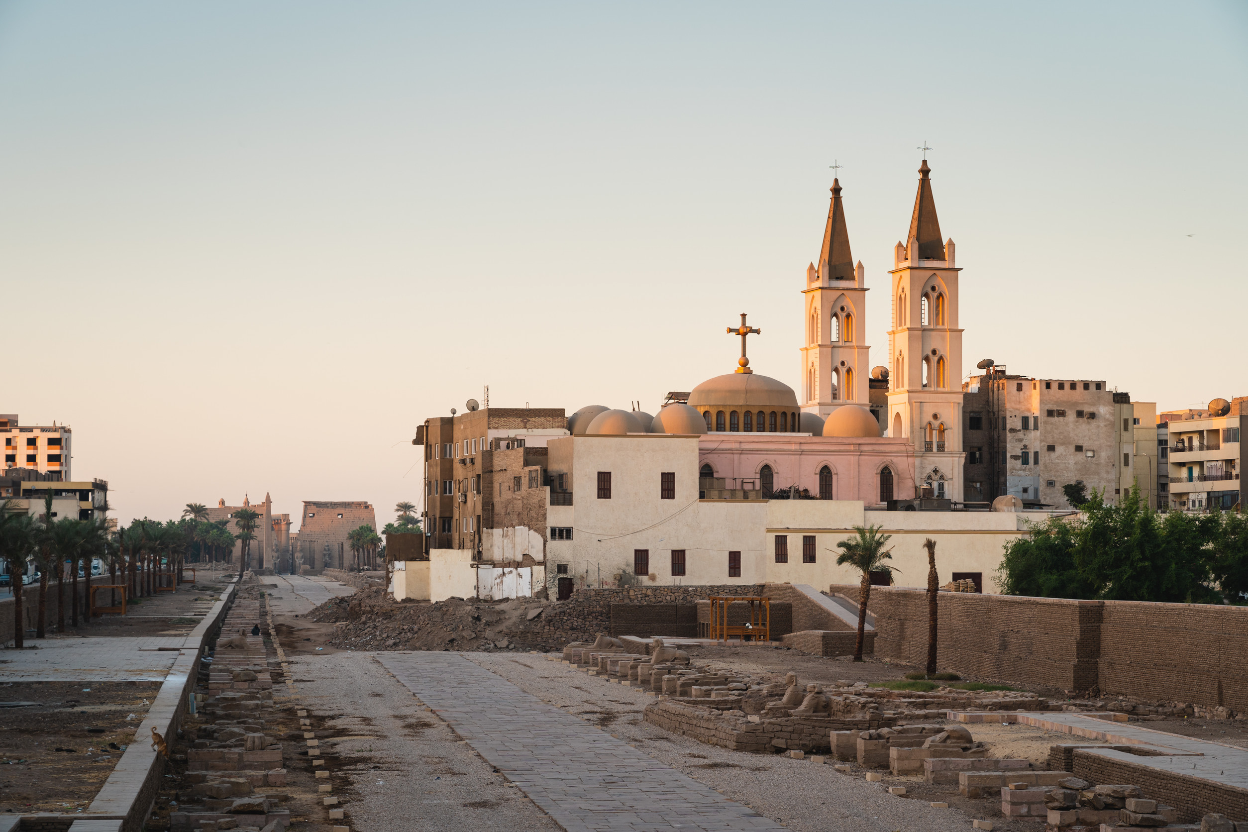 Luxor city at sunrise
