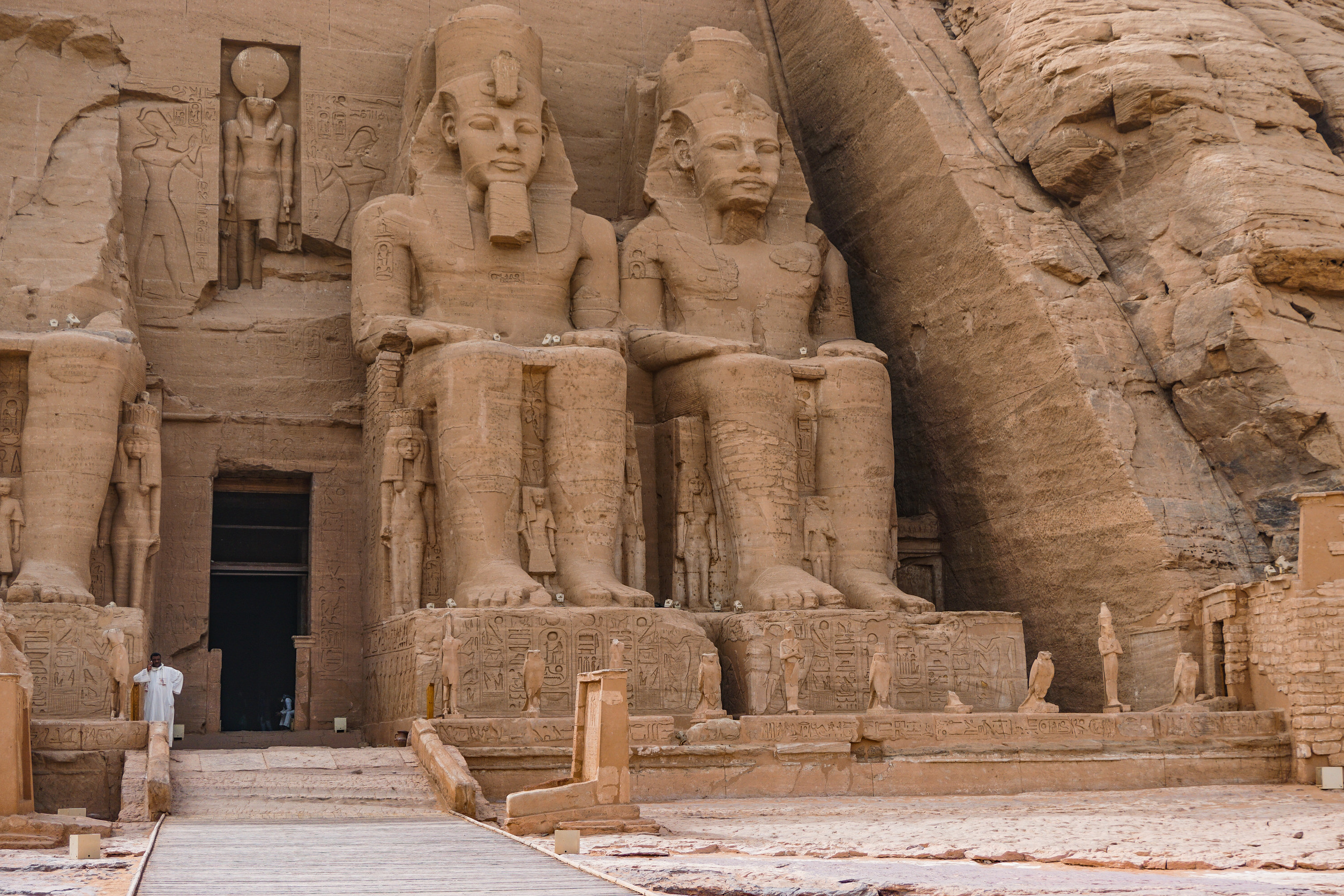 Main entrance to the temple of Ramses II at Abu Simbel