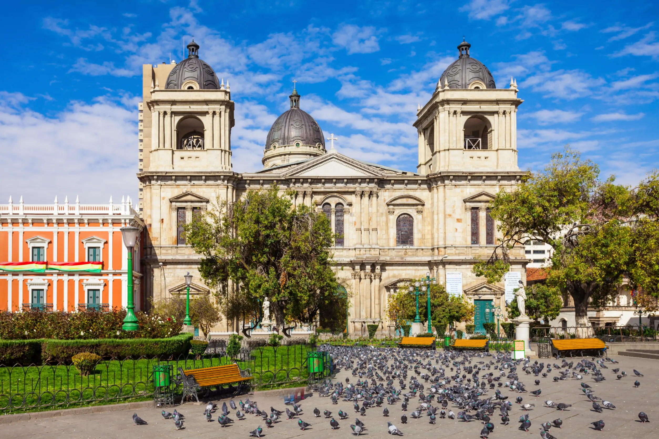 plaza murillo square in la paz bolivia