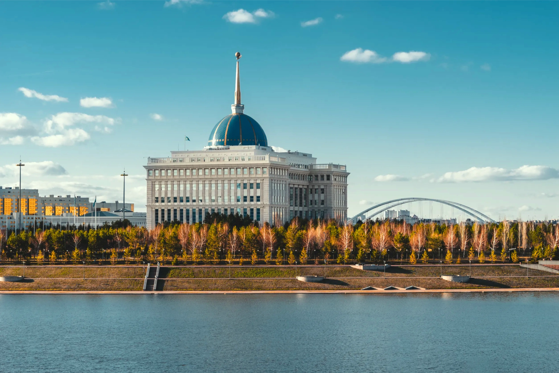 presidential palace ak orda river in astana kazakhstan