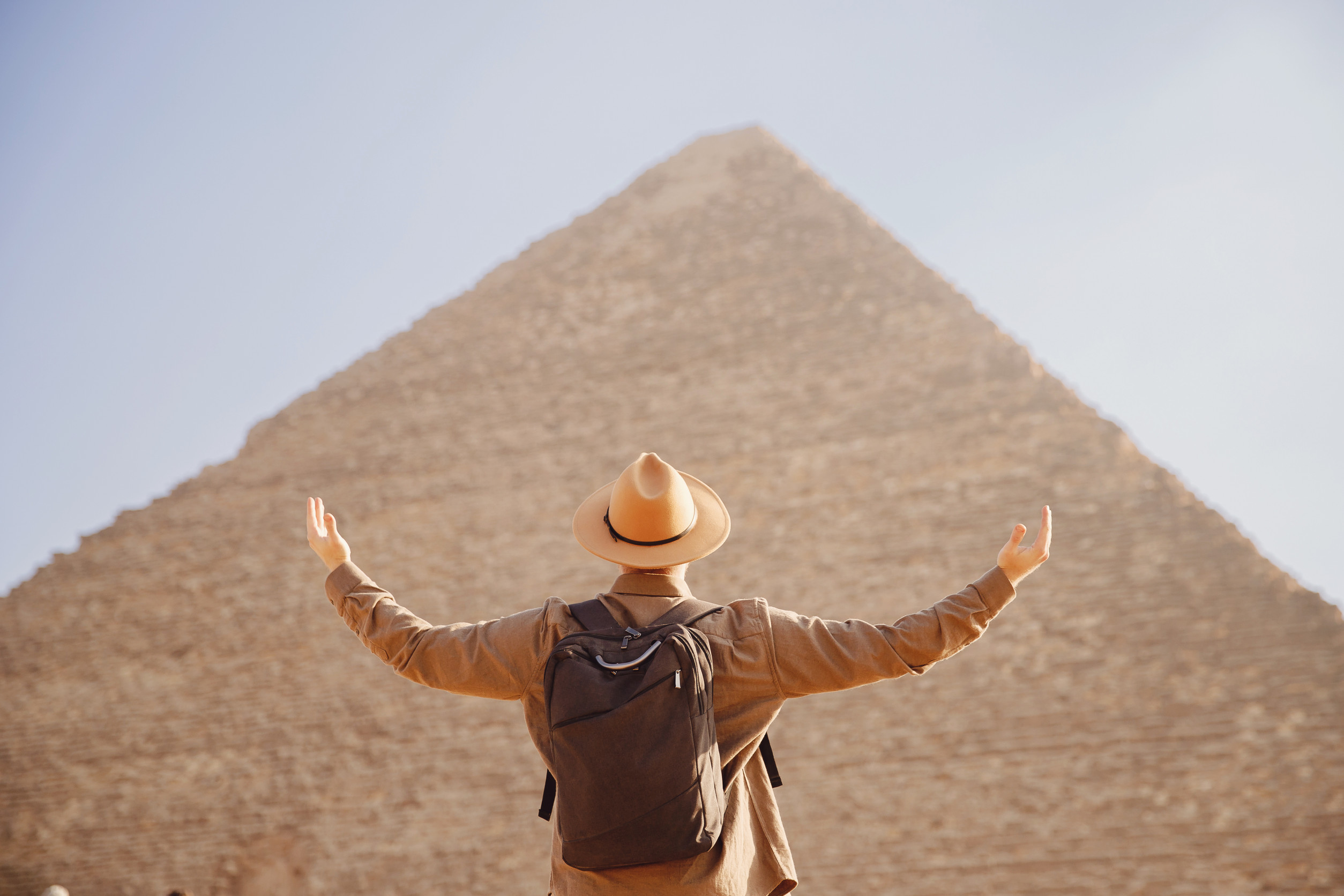 Pyramids on a sunny day