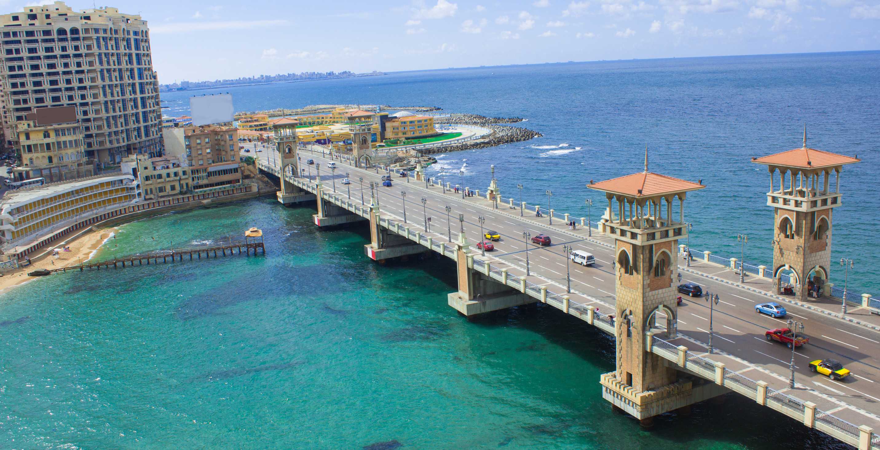 Stanley Bridge, Mediterranean Sea, Alexandria, Egypt