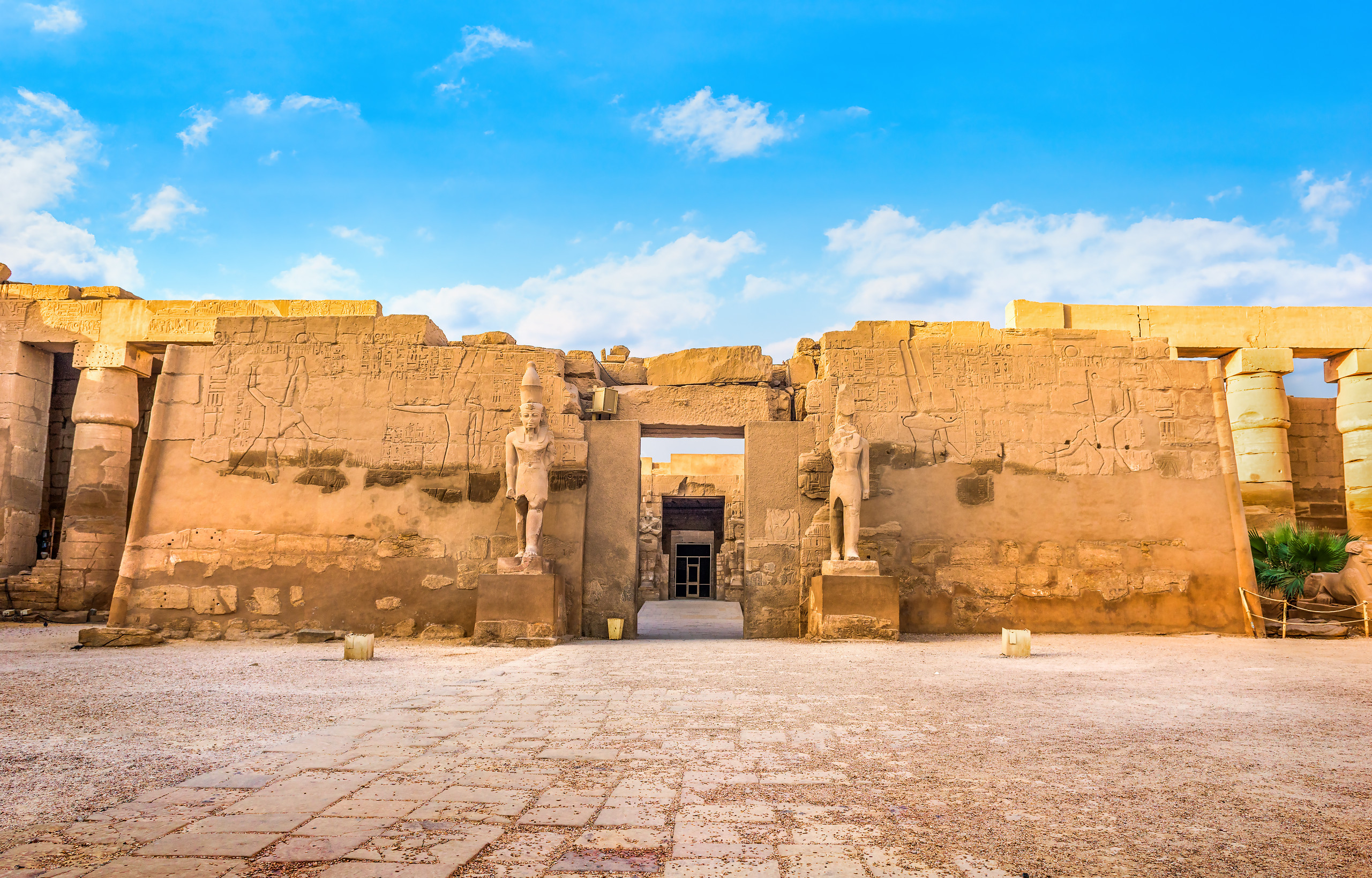 Statues of pharaohs in Karnak Temple