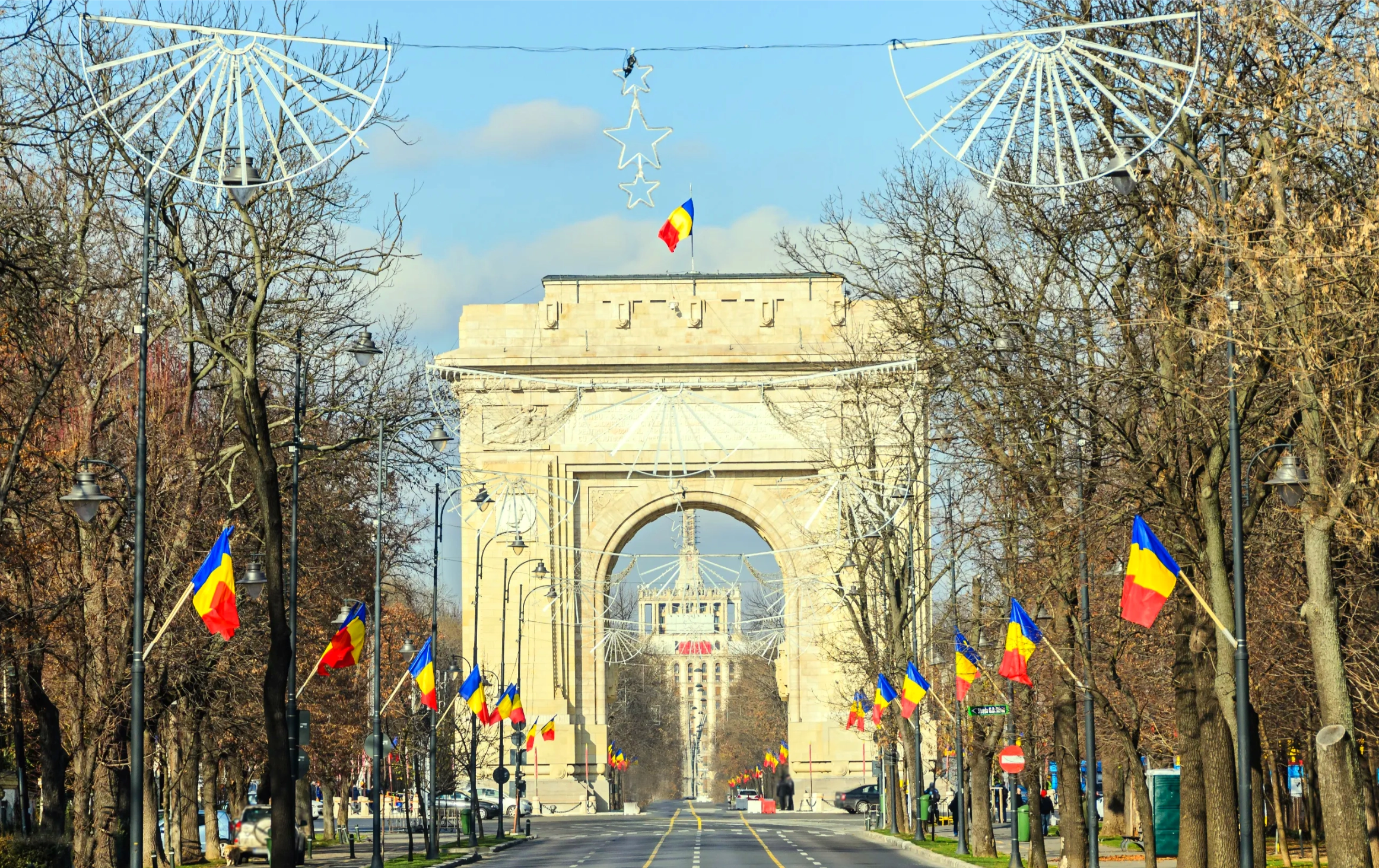 the arch of triumph arcul de triumf in bucharest romania