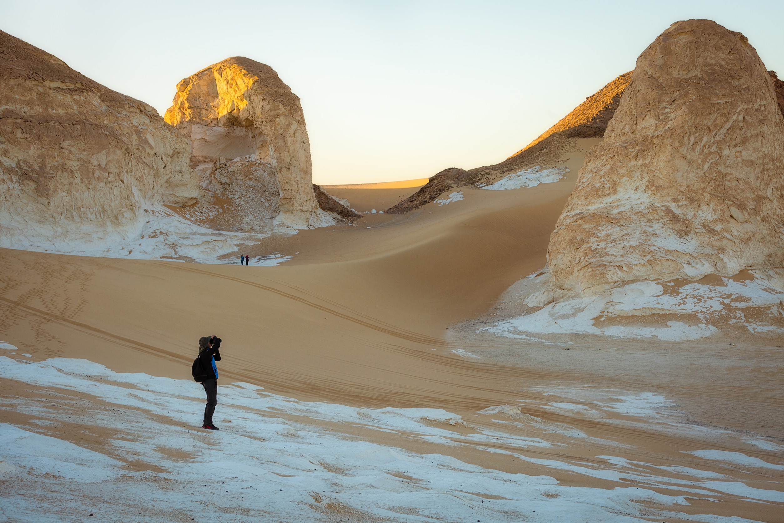 White desert at dawn Egypt